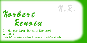 norbert renoiu business card